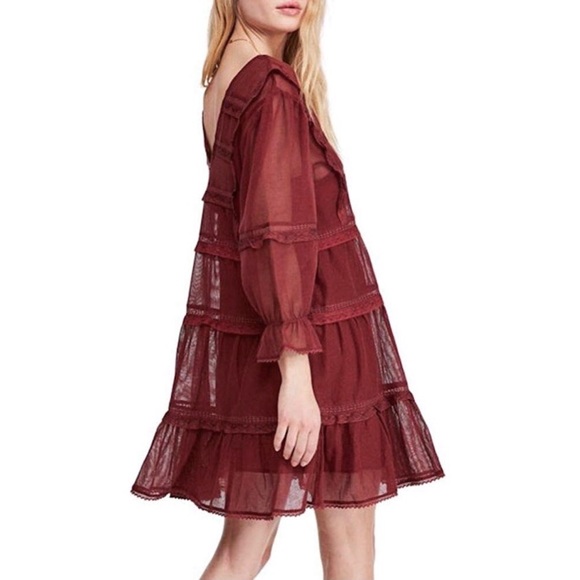 Free People Berlin Maroon Dress - Picture 2 of 6
